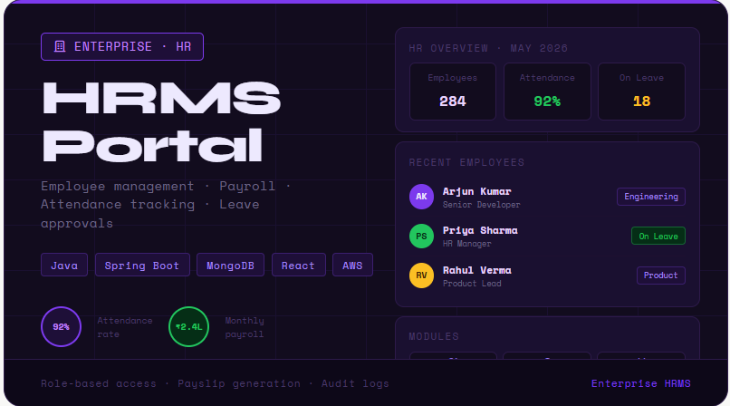 HRMS Portal — Enterprise HR Suite